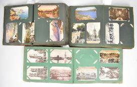 Collection of approximately eight hundred Edwardian and early 20th century postcards housed in three