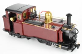 Roundhouse 32mm gauge live steam 0-4-4 locomotive Taliesin, the gas fired boiler having water