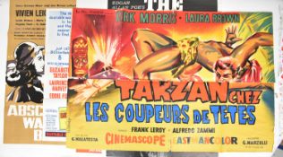 Group of five vintage posters comprising Edgar Allan Poe’s immortal horror classic The Black Cat