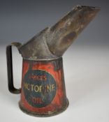 Price's Motorine Oil vintage car or motorcycle interest oil can, height 15.5cm