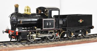 5 inch gauge Railmotor 0-4-0 GWR live steam locomotive. The copper boiler having 0-100 psi