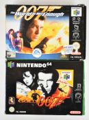 Two Nintendo 64 (N64) James Bond 007 games comprising Goldeneye and The World Is Not Enough, both