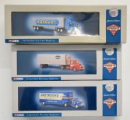 Three Corgi Premier Models 1:50 scale diecast model freight vehicles comprising Kenworth W925 Navajo