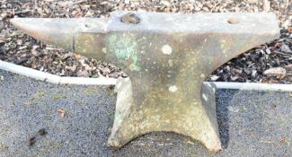 Vintage cast iron blacksmith's anvil, L77 x H35cm