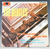 Black and gold label very first press of The Beatles Please Please Me (PMC 1202) with Dick James