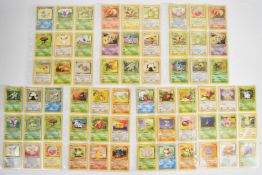 Pokémon TCG - Complete Jungle set by Wizards of the Coast, 1999, comprising all 64 cards including