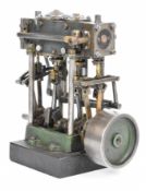 Stuart reversing compound launch live steam engine with 5.5cm solid flywheel and Stephenson's link