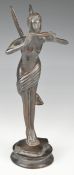 David Kay bronze figure of a fairy, H33cm