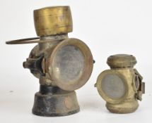 Lucas King of the Road Backlight paraffin veteran or Edwardian car lamp, together with a Lucas