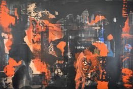 Masaki Yada (Japanese b.1979) abstract oil on canvas, possibly 'New Blood Art', 122 x 180cm