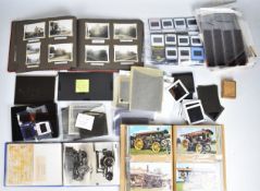 Road steam, railway and similar glass plate negatives, slides and photographs, to include fairground