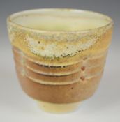 Jack Doherty (b1948) studio pottery ribbed and waisted pedestal bowl, H10cm Provenance: From the