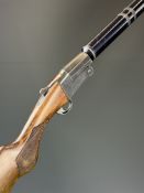 Acciaio 'Hushpower' .410 single barrelled folding poacher's shotgun with engraved lock, chequered