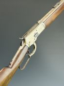 Winchester Model 1892 .300 Rook converted from .32 WCF underlever repeating carbine rifle with