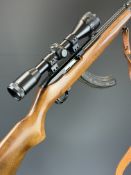Ruger Model 10/22 .22 semi-automatic rifle with semi-pistol grip, leather sling, two multi-shot