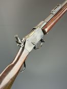 Enfield Martini-Henry 1887 .22 underlever-action rifle with lock stamped with crown over 'VR' cypher