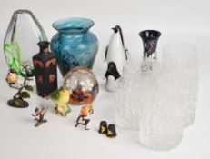 Collectible glass and ceramics including a set of six Geoffrey Baxter for Whitefriars whisky
