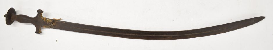Indian or Persian Talwar sword with 70cm blade and steel handle and crossguard, overall length 83cm.