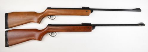Two BSA Meteor .22 air rifles Mk. II serial number TH40624 and Mk. IV serial number TD13616, both