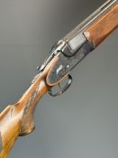 BRNO Super Model 571.1 12 bore over and under ejector shotgun with engraved scenes of silver birds