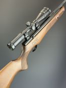 BSA GRT Lightning SE .22 air rifle with chequered semi-pistol grip and forend, raised cheek piece,