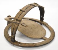 Unusual vintage animal / bear or man trap, diameter of base approximately 27cm, height approximately