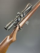 CZ 452-2E ZKM .22 bolt-action rifle with chequered semi-pistol grip, sling mounts, multi-shot