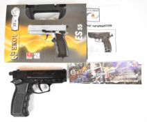 Ekol ES 55 .177 CO2 air pistol with chequered composite grips and fixed sights, serial number 90-