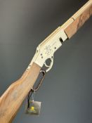 Reximex Lieva .22 PCP lever-action air rifle with wooden stock and forend two 12-shot magazines
