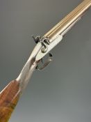 Charles Lancaster 12 bore percussion hammer action double barrelled side by side muzzle loading