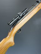 BSA Airsporter MK IV .22 under-lever air rifle with semi-pistol grip, adjustable sights and BSA 5x15