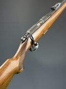 BRNO Model 2 .22 bolt-action rifle with chequered semi-pistol grip, sling mounts, adjustable sights,
