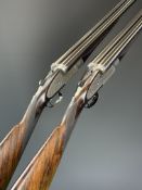Pair of Westley Richards William Bishop best quality 12 bore sidelock side by side ejector shotguns,