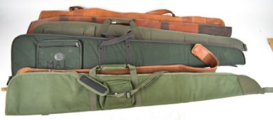 Six shotgun or rifle slips including Casylife, Franzen and faux leather examples.