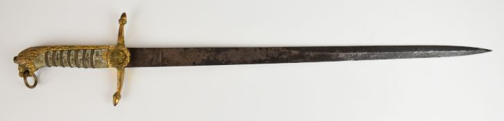 British 1856 or similar pattern Naval dirk, potentially a custom / private purchase, with 45.5cm