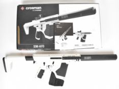 Crosman ST-1 .177 semi-automatic assault style air rifle with white composite body, tactical