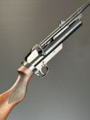 Webley Service Mark II .22 air rifle with interchangeable barrel, adjustable sights and chequered