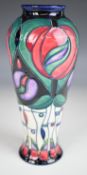 Moorcroft baluster vase decorated in the 'Tribute to Charles Rennie Mackintosh' patter, dated 95