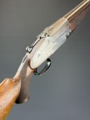 Holland & Holland 4 bore hammerless wildfowling shotgun with named action, border engraved