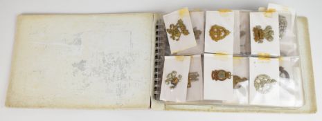 Fifty three cap badges including Tank Corps, 7th Dagoon Guards, 15th-17th West Yorkshire (Leeds