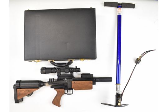 Skan Rifle Skan Speedstar R32 .22 PCP take-down air rifle with shaped and textured ...