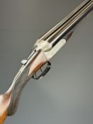 T Stensby & Co of Manchester 12 bore side by side shotgun with named and engraved locks, engraved