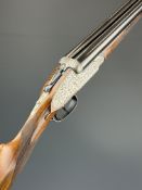 AYA No 2 De Luxe 12 bore side by side sidelock ejector shotgun with named and engraved hand