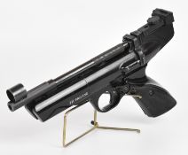 Webley Hurricane .22 target air pistol with shaped and chequered composite grips and adjustable