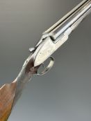 Zabala 12 bore side by side sidelock shotgun with engraved locks, underside, top plate, thumb