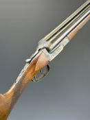 Aramberri 12 bore side by side shotgun with engraved locks, underside, trigger guard, top plate,