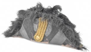 George V British Naval bicorn hat by Ede and Ravenscroft, the brass button with the insignia of
