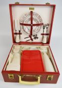 Brexton retro picnic set with two Thermos flasks, cups, saucers, cutlery, salt and pepper etc, in