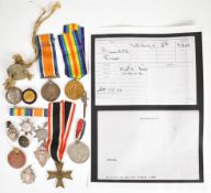 WW1 medal pair comprising Victory Medal and British War Medal named 71349 Pte E. Williams (Ernest