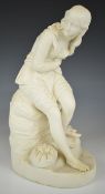 19thC Parian ware figurine of Dorothea, probably Minton, H30cm